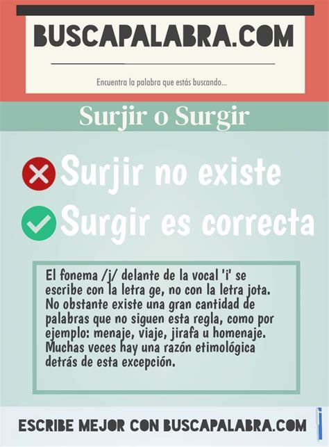 surjir o surgir|Conjugaison : surgir (Français)